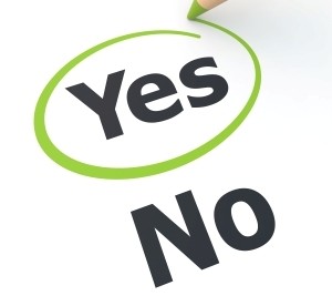 Image of the word yes